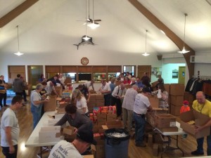 Many Troop Members Donating Food and Time